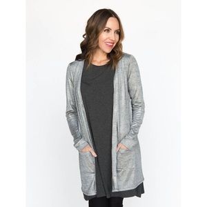 Agnes & Dora Sparkle Favorite Cardigan Silver